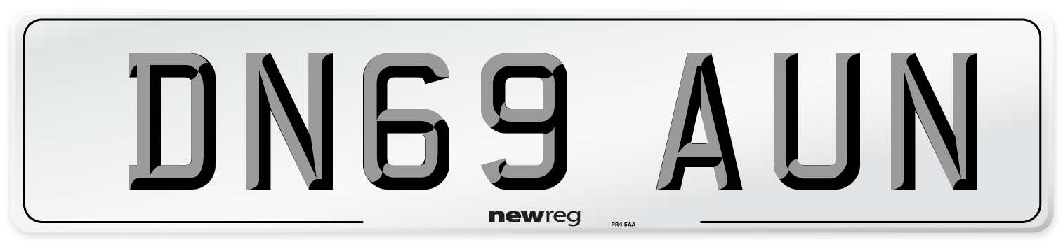 DN69 AUN Number Plate from New Reg